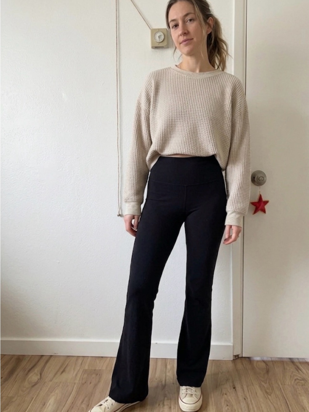 lululemon athletica Black Flared Yoga Jeggings